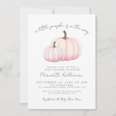 Invitation Baby shower Citrouille rose (Devant)