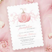 Invitation Baby shower Citrouille rose