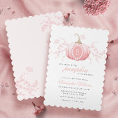 Invitation Baby shower Citrouille rose