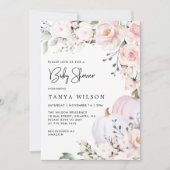 Invitation Baby shower Citrouille rose (Devant)