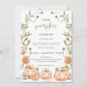 Invitation Baby shower Citrouille rose (Devant)