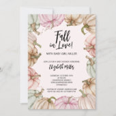 Invitation Baby shower Citrouille rose (Devant)