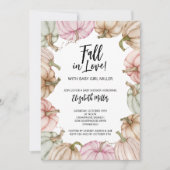 Invitation Baby shower Citrouille rose (Devant)