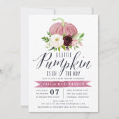 Invitation Baby shower Citrouille rose (Devant)