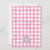 Invitation Baby shower Citrouille rose Bow (Dos)