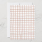 Invitation Baby shower Citrouille rose Bow floral (Dos)