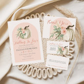 Invitation Baby shower Citrouille rose pâle tombant dans l'am