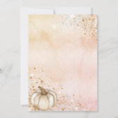 Invitation Baby shower citrouille rose parties scintillant d' (Dos)