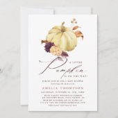 Invitation Baby shower Citrouille Rustic Automne (Devant)