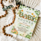 Invitation Baby shower Citrouille Rustic Automne