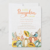 Invitation Baby shower Citrouille Rustique Automne Un Peu Cit (Devant)