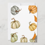 Invitation Baby shower Citrouille rustique Sprinkle Sage pour (Dos)