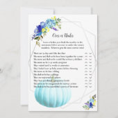 Invitation Baby shower citrouille supérieur ou inférieur | Bl (Devant)