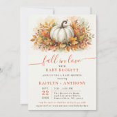 Invitation Baby Shower Citrouille Tombez Amoureux (Devant)