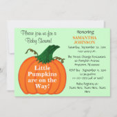 Invitation Baby shower Citrouille Twin Babies ABC 123 (Devant)