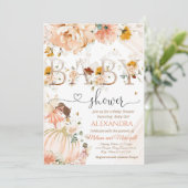 Invitation baby shower citrouille Un Peu Citrouille Sur Le Ch (Debout devant)