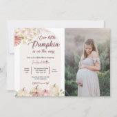 Invitation Baby shower citrouille Un peu Citrouille Sur Le Ch (Devant)