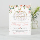 Invitation Baby shower citrouille Un Peu Citrouille Sur Le Ch (Debout devant)