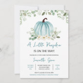 Invitation Baby Shower Citrouille Verdure (Devant)