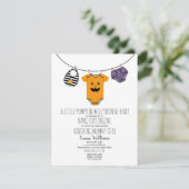 Invitation Baby shower Citrouille virtuel d'Halloween en lign (Debout devant)