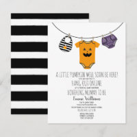 Baby shower Citrouille virtuel d'Halloween en lign