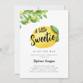 Invitation Baby shower Citrus citron (Devant)