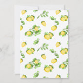 Invitation Baby shower Citrus citron (Dos)