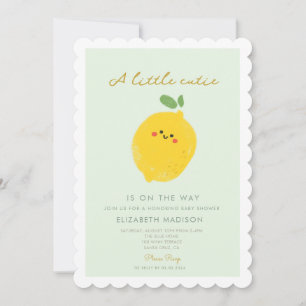 Invitation Baby shower Citrus Cute Lemon