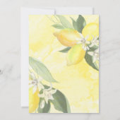 Invitation Baby shower Citrus Laine de Citron Aquarelle Éléga (Dos)