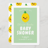 Invitation Baby shower Citrus Lemon (Devant / Derrière)