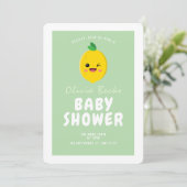 Invitation Baby shower Citrus Lemon (Debout devant)