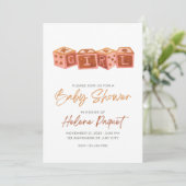 Invitation Baby shower classique (Debout devant)