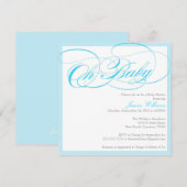 Invitation Baby shower classique (Devant / Derrière)