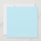Invitation Baby shower classique (Dos)