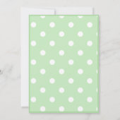 Invitation Baby Shower Classique aux Points Verts (Dos)