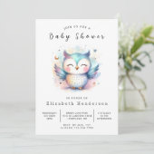 Invitation Baby shower classique d'aquarelle (Debout devant)