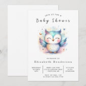 Invitation Baby shower classique d'aquarelle (Devant / Derrière)
