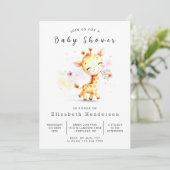 Invitation Baby shower classique de girafe modifiable (Debout devant)