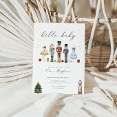 Invitation Baby shower classique de noisette Décem