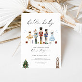 Invitation Baby shower classique de noisette Décem