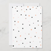 Invitation Baby shower classique pour bébé et pois neutres se (Dos)