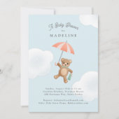 Invitation Baby shower classique Teddy Bear Pastel (Devant)