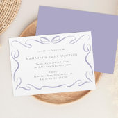Invitation Baby shower classique violet au ruban