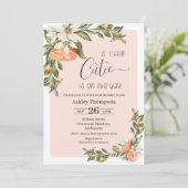 Invitation Baby shower Clementine Little Cutie (Debout devant)