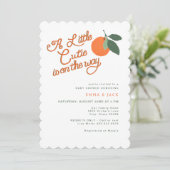 Invitation Baby shower Clémentine Little Cutie Minimal (Debout devant)