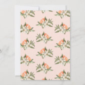 Invitation Baby shower Clementine Little Cutie rose (Dos)