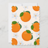 Invitation Baby shower Clementine Orange Little Cutie (Dos)