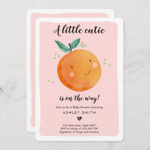 Invitation Baby shower Clémentine Pink Girl