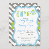 Invitation baby shower Clothesline (Devant / Derrière)