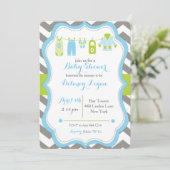 Invitation baby shower Clothesline (Debout devant)